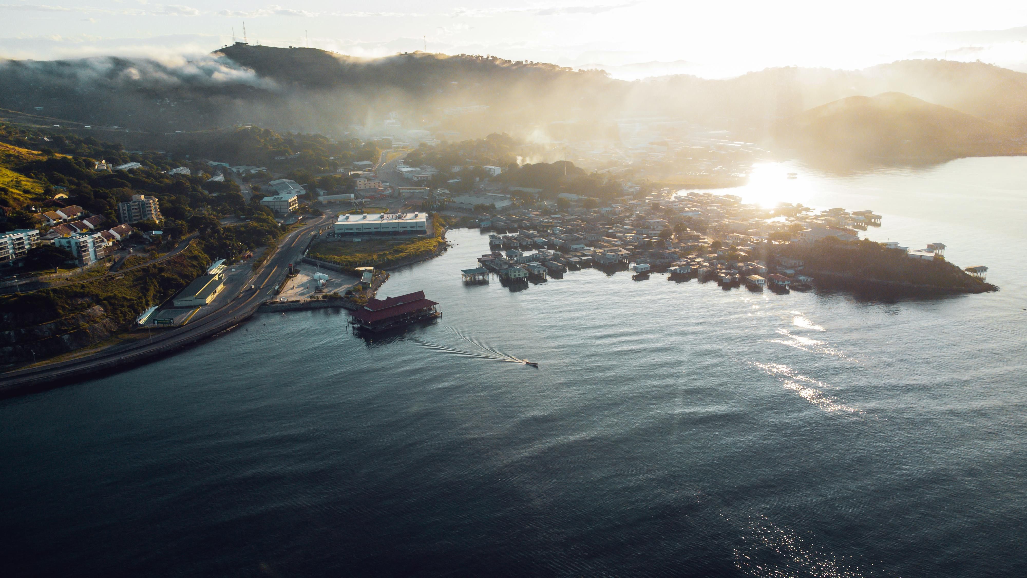 Aerial view of Port Moresby, Papua New Guinea