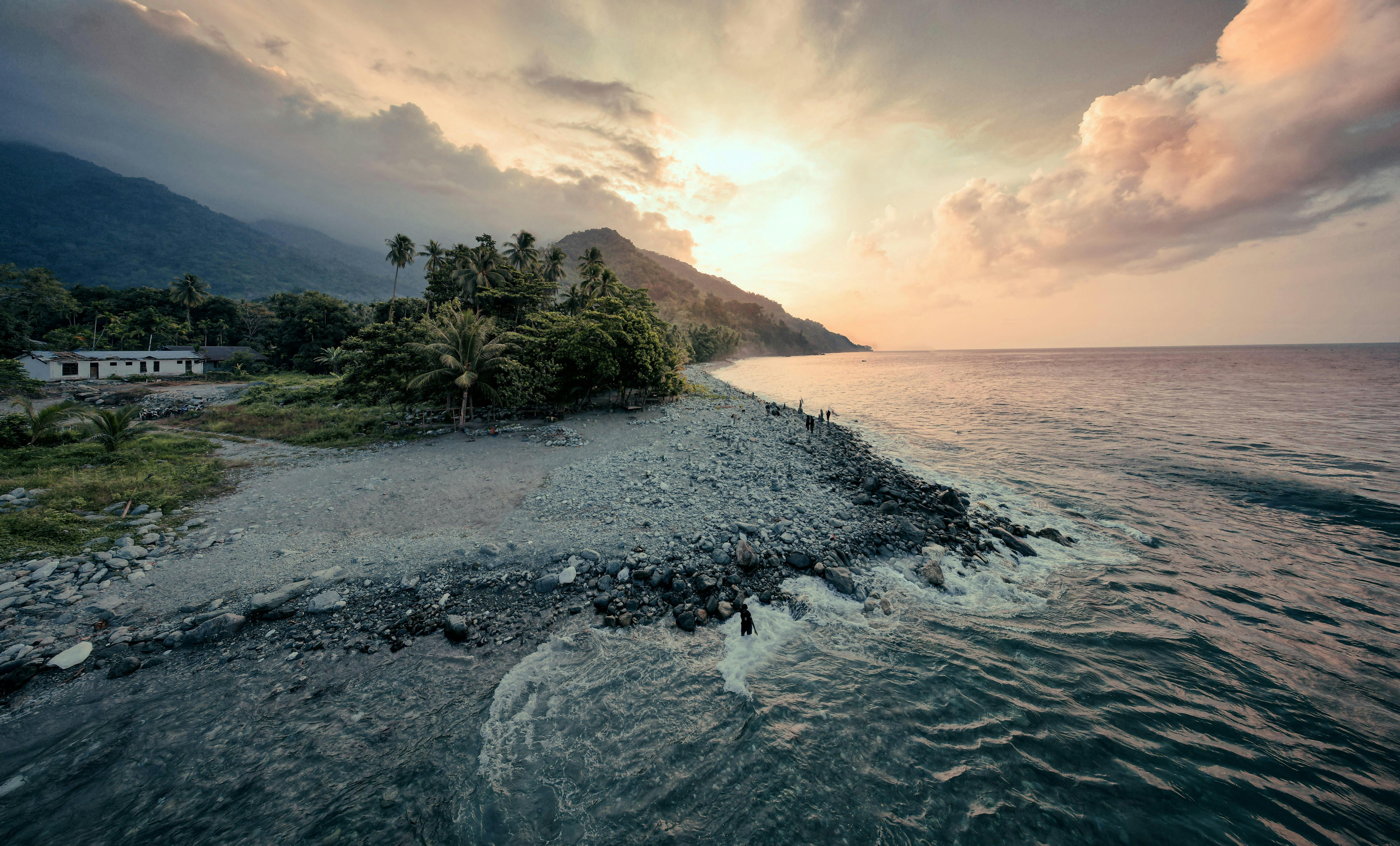 Remote rural landscape in Papua New Guinea